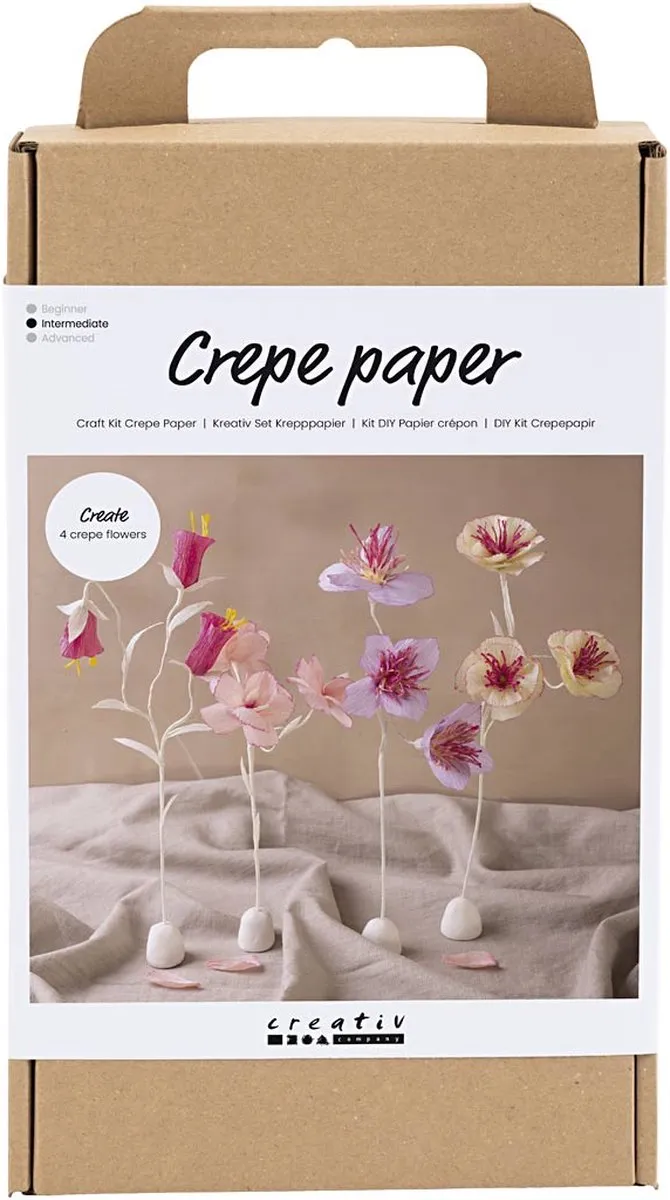 Creativ Company Crêpepapier Bloemen Pastel Multikleurig