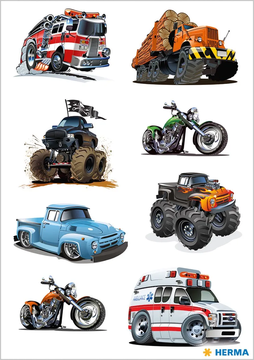 Herma 3085 Stickers American Cars - 24 Stuks