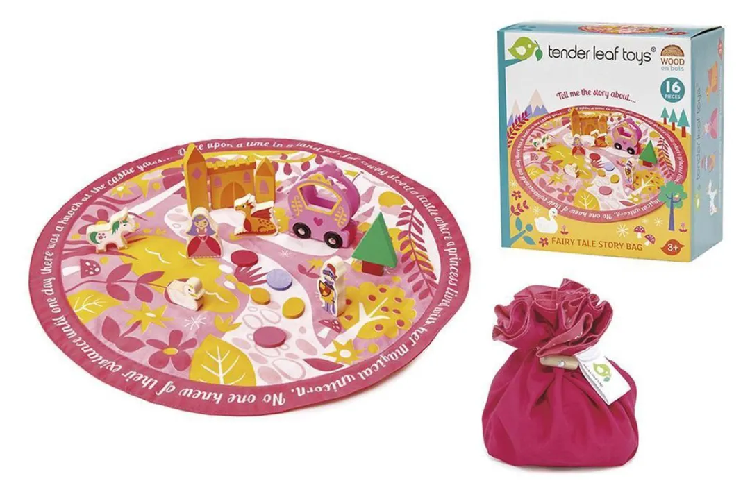 Tender Toys Sprookje Junior Opbergset 16-delig - 45x45x9cm - Multicolor