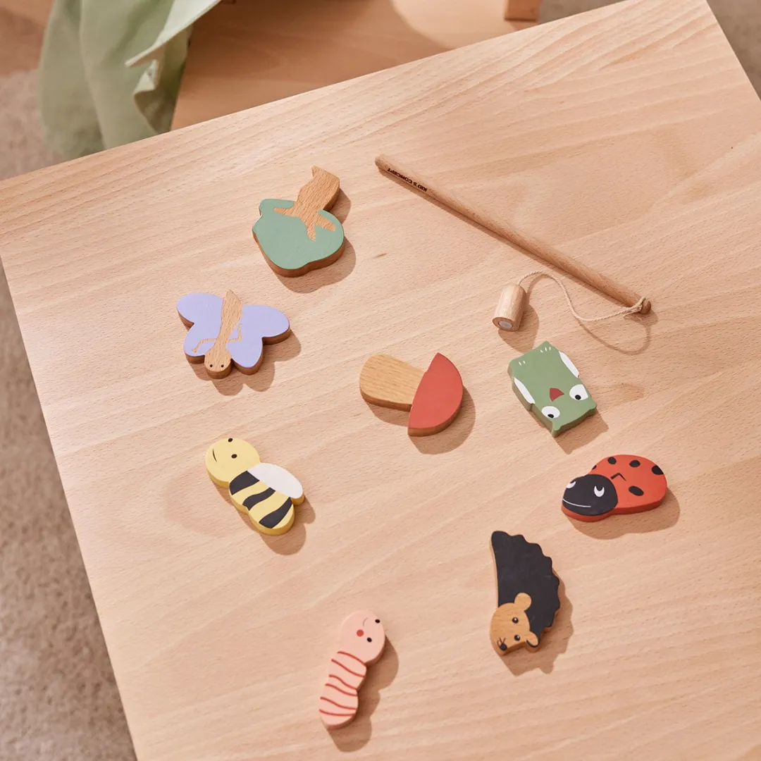 Kids Concept Houten Hengel Speelgoed - 8 Stuks - Multicolor