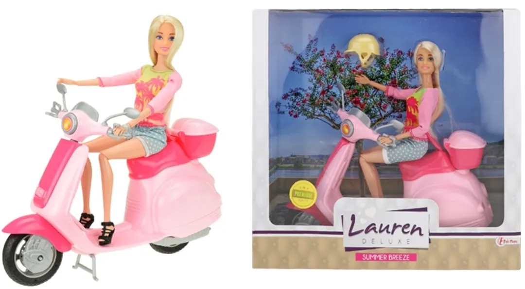 Toi-Toys Tienerpop op Scooter - Multi