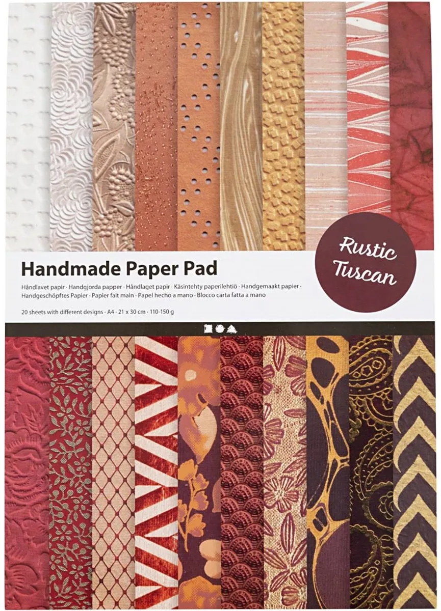 Creativ Company Handgemaakt Rustic Tuscan Papierblok A4