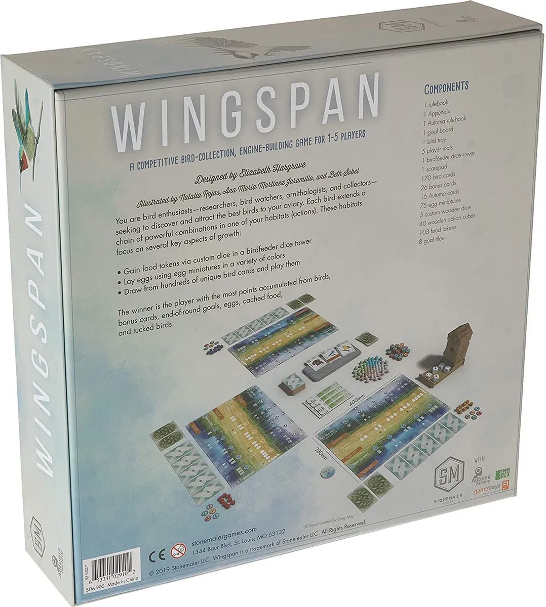 Stonemaier Games Wingspan Bordspel STM910 - 1-5 Spelers
