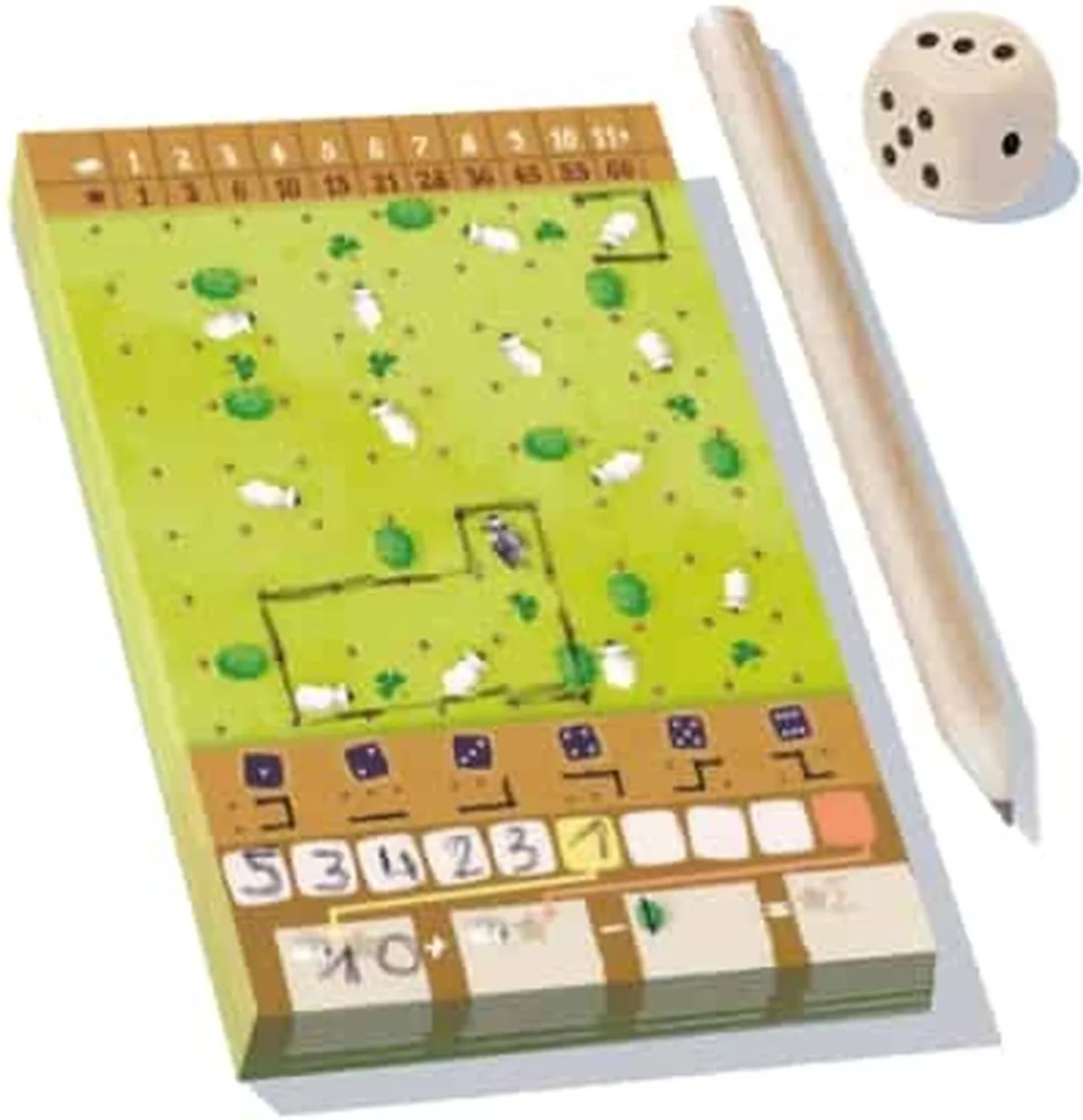 White Goblin Games Schaap over de Dam Tactisch Dobbelspel