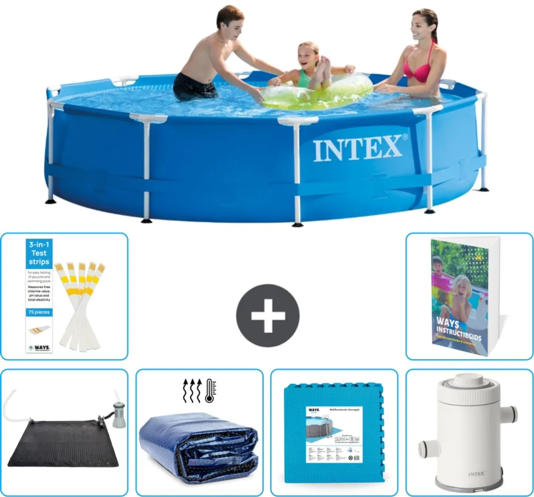 Intex 28200NP-Blauw Rond Frame Zwembad 305x76cm