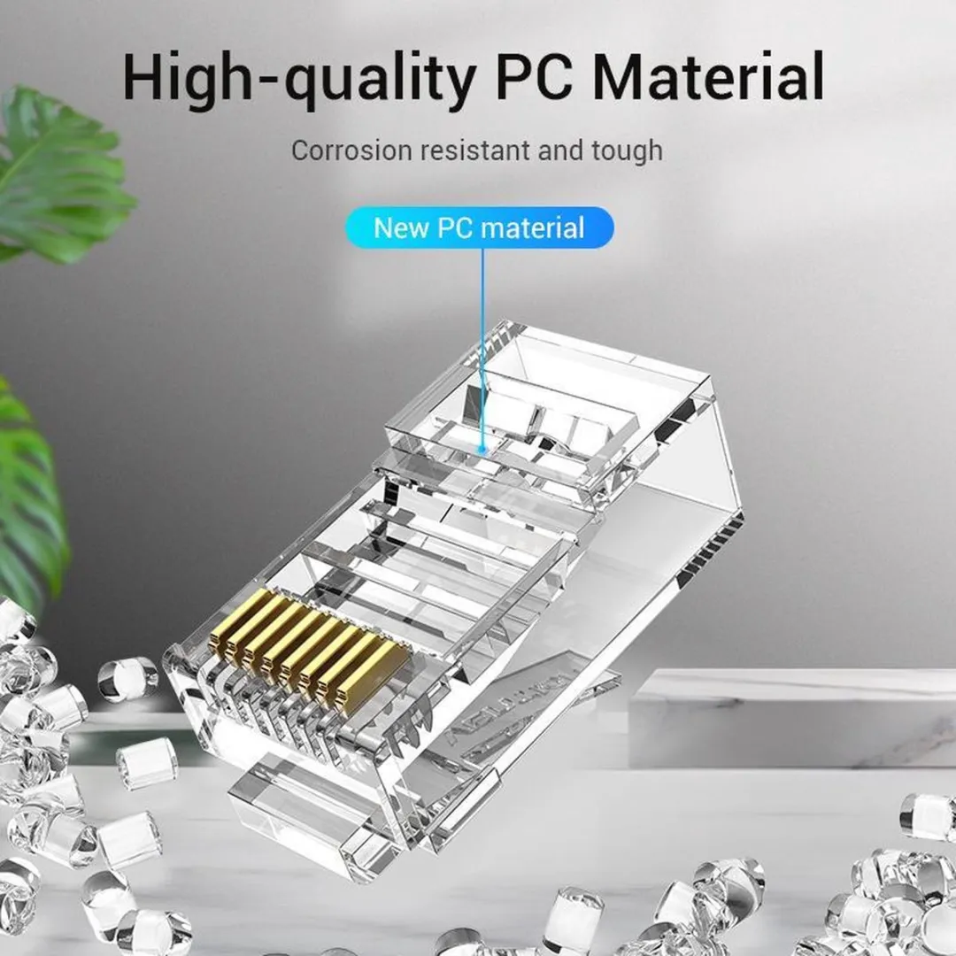 Vention RJ45 CAT6 UTP Connectors - 100 Stuks Transparant