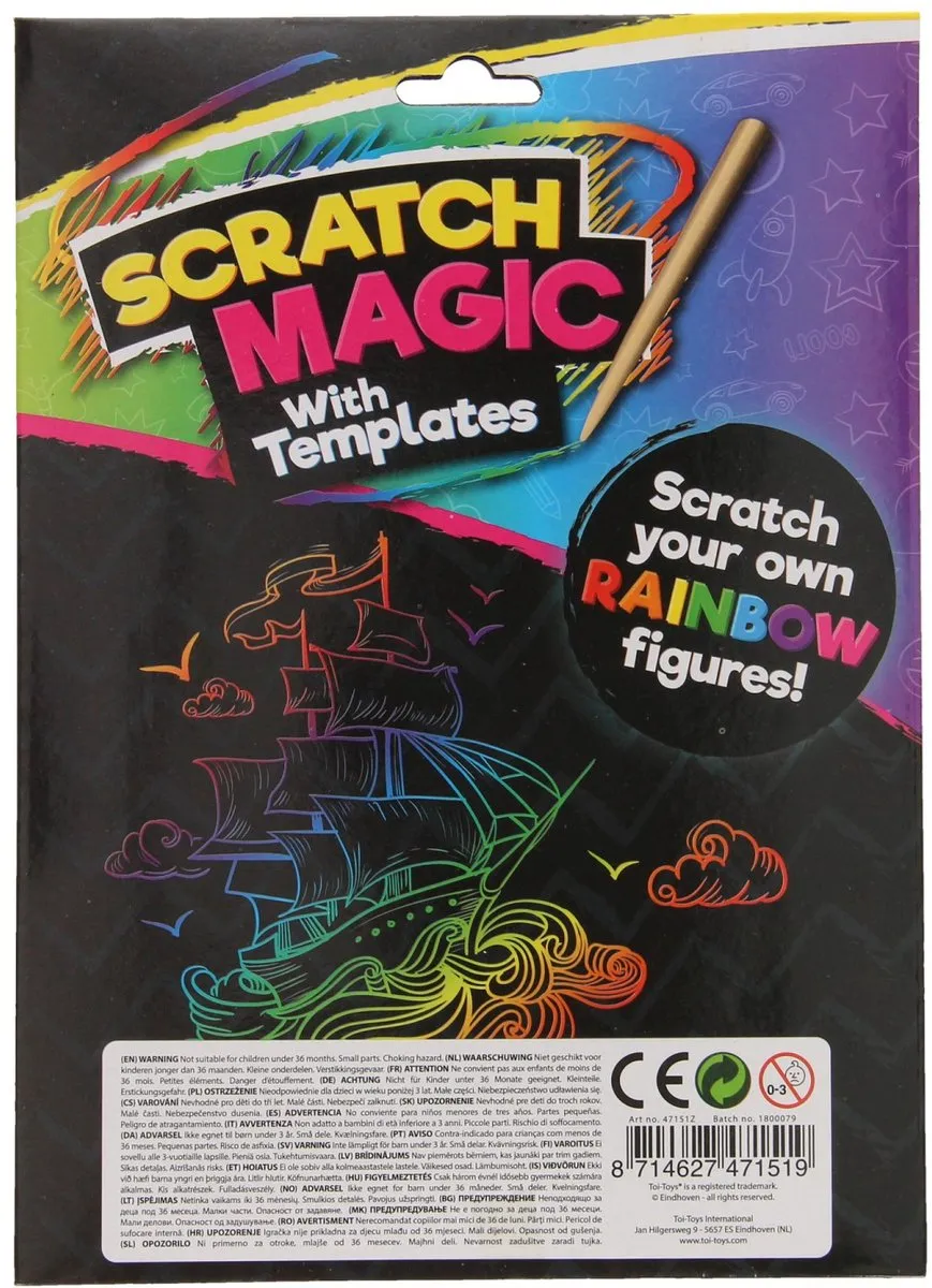 Toi-Toys Regenboog Figuren Scratch Set - Multicolor