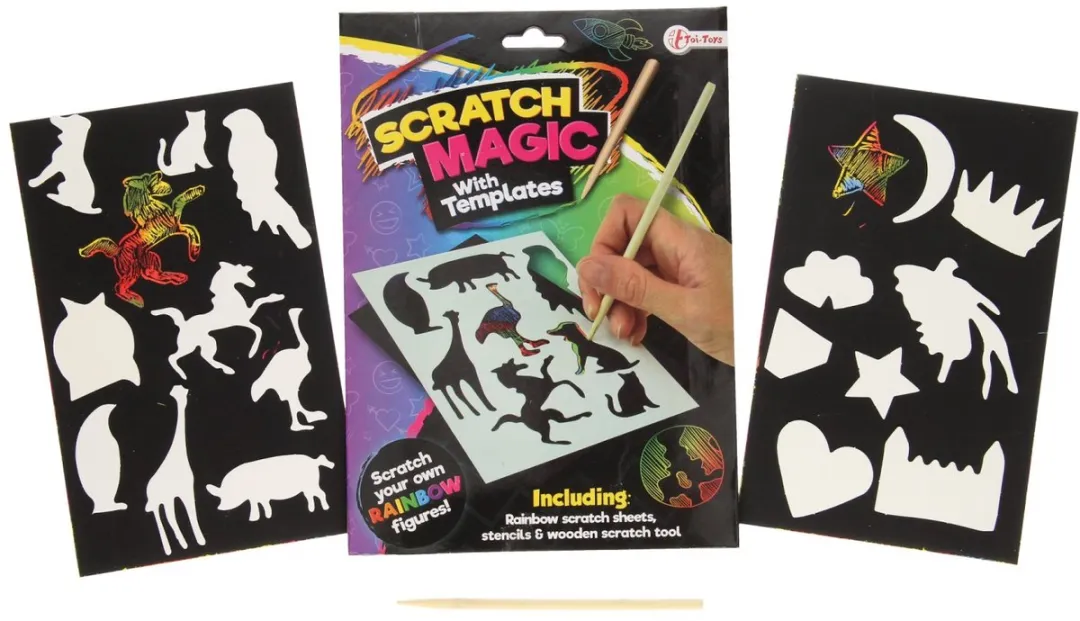 Toi-Toys Regenboog Figuren Scratch Set - Multicolor