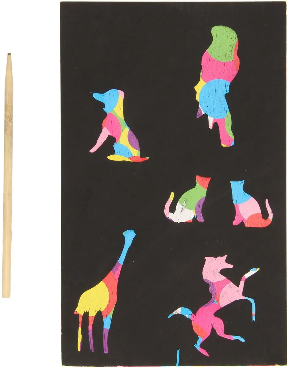 Toi-Toys Regenboog Figuren Scratch Set - Multicolor