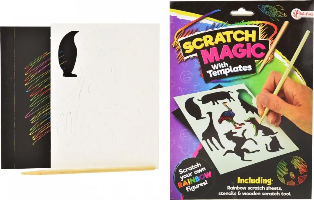Toi-Toys Regenboog Figuren Scratch Set - Multicolor