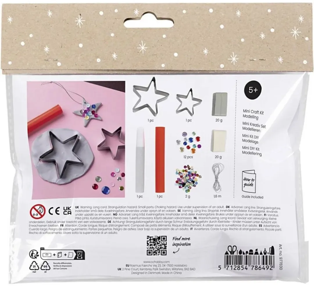 Creativ Company Mini Hobbyset Boetseren Sterren - Multicolor