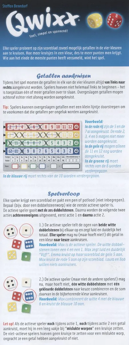 White Goblin Games Qwixx Bloks Uitbreiding - Extra Scoreblokken MPN 227208