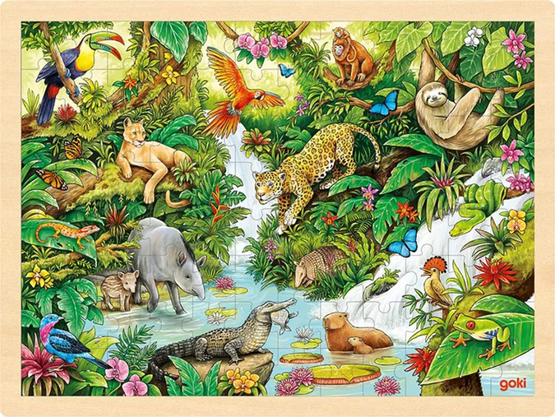 Goki South American Animals Puzzle 96 Stuks
