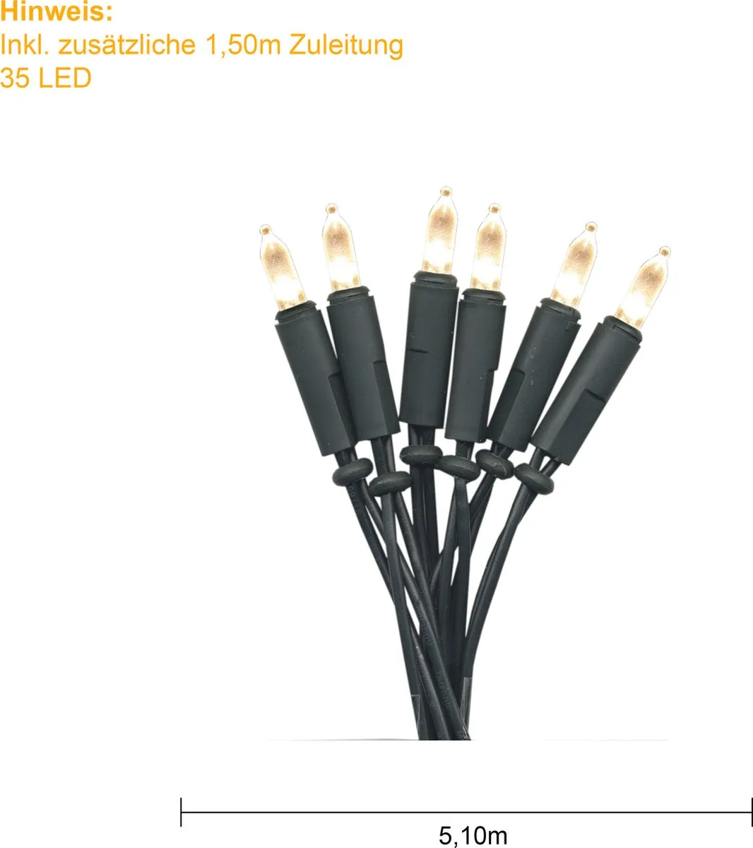 Star Trading P-LED Indoor Lichtketting - 35 Stuks 5m - Groen