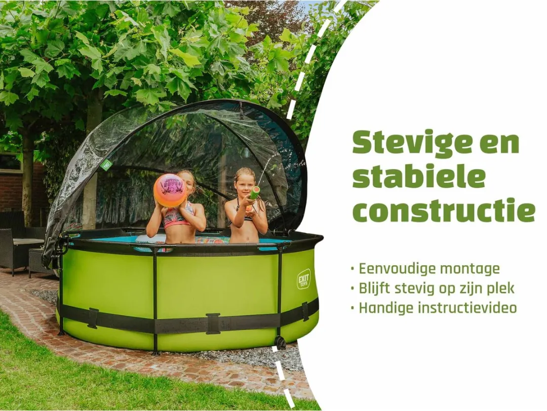 EXIT Toys Zwembadoverkapping ECO ø244cm - Transparant