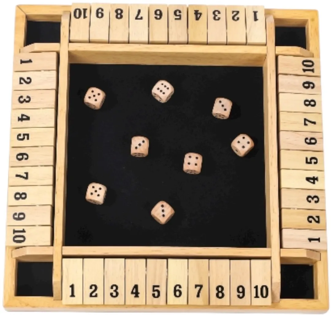 ThysToys Shut the Box DeLuxe - Bordspel 4 Spelers - afbeelding 2 van 6