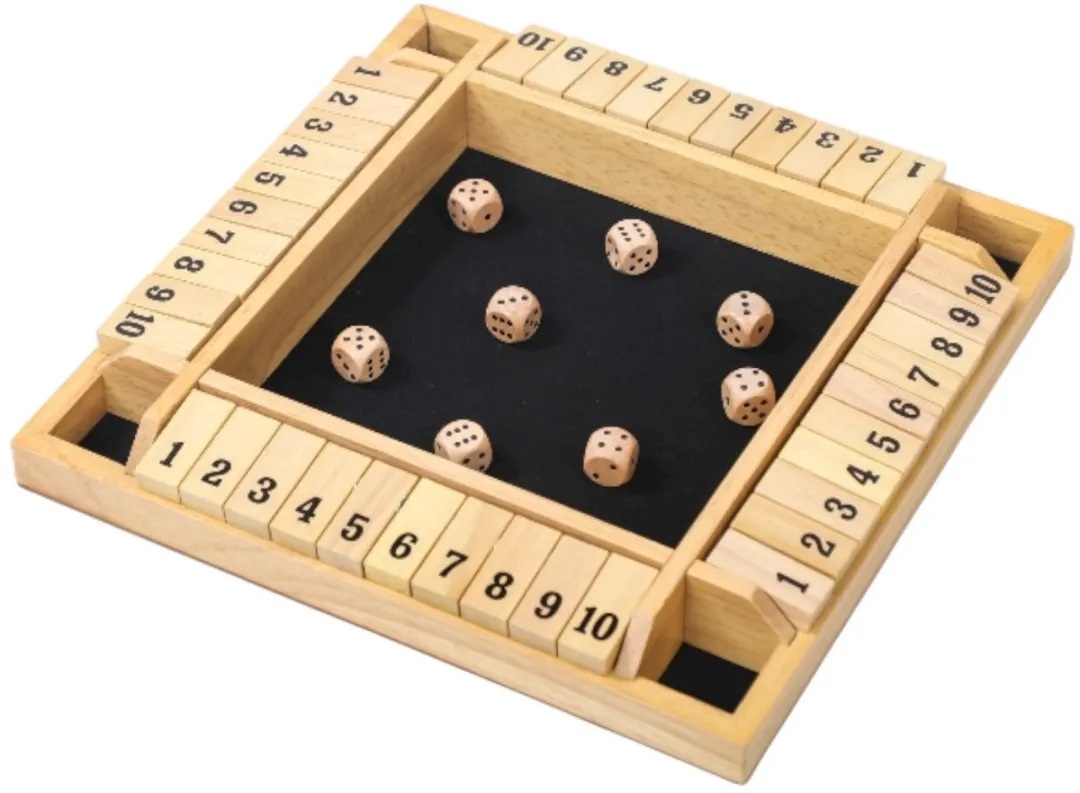 ThysToys Shut the Box DeLuxe - Bordspel 4 Spelers - afbeelding 5 van 6