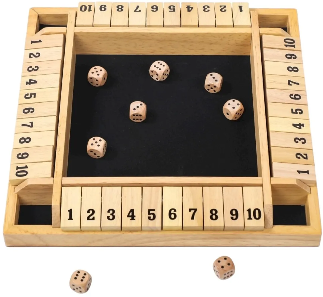 ThysToys Shut the Box DeLuxe - Bordspel 4 Spelers - afbeelding 4 van 6