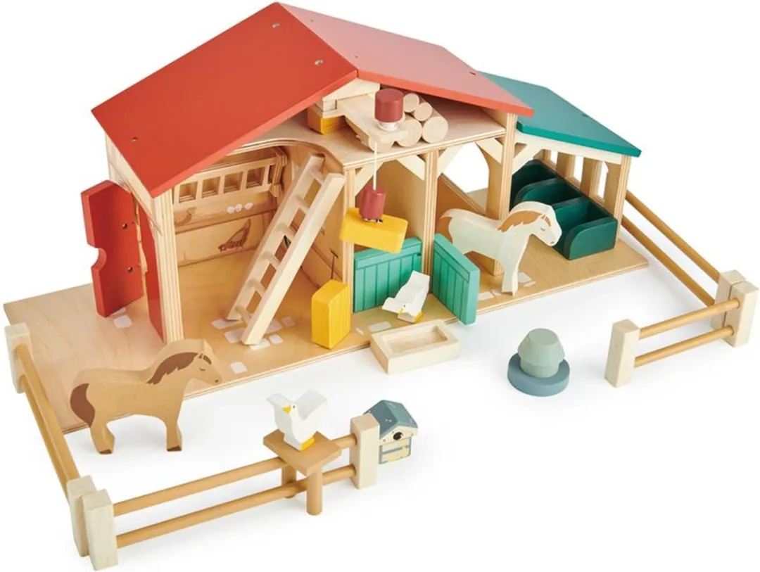 Tender Leaf Toys Boerderij Speelset 21-delig - 51x38,5cm