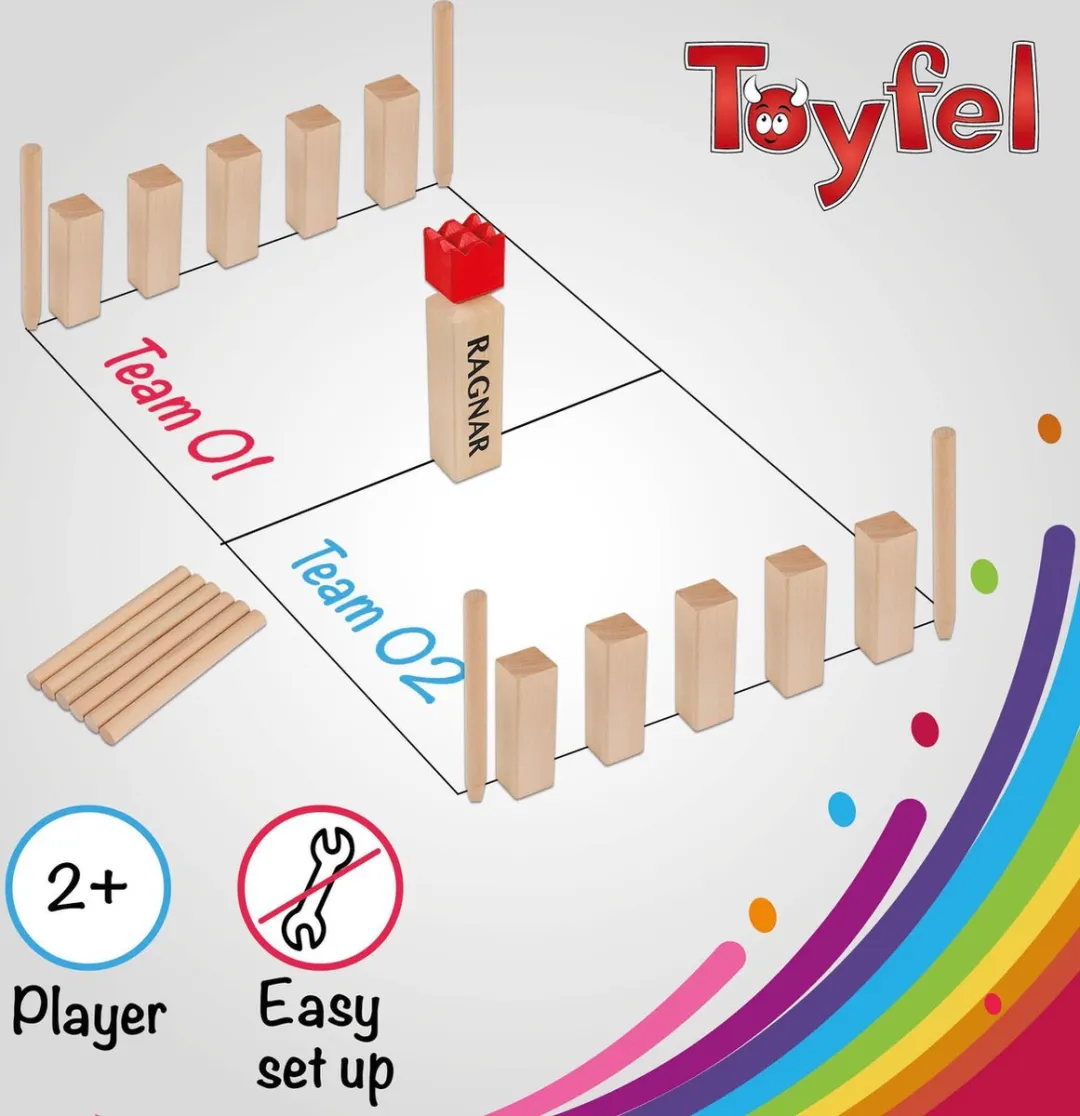 Toyfel Ragnar XXL Kubb Spel - Beukenhout FSC