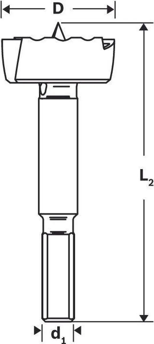 Bosch Draadstift DIN 7483 D 15 L2 90mm - Hout - 2608577003