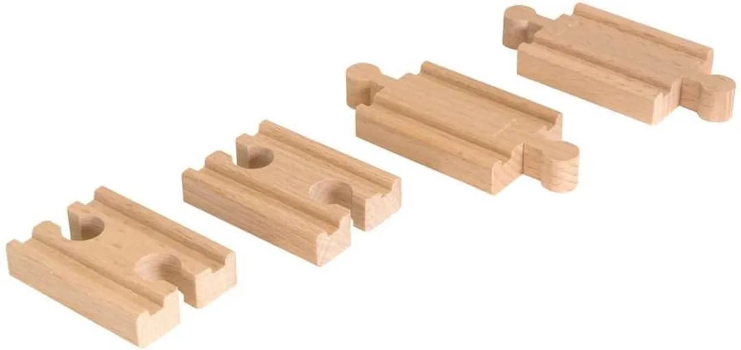 BRIO Korte Rechte Rails 33393 - 4 Stuks - Multicolor