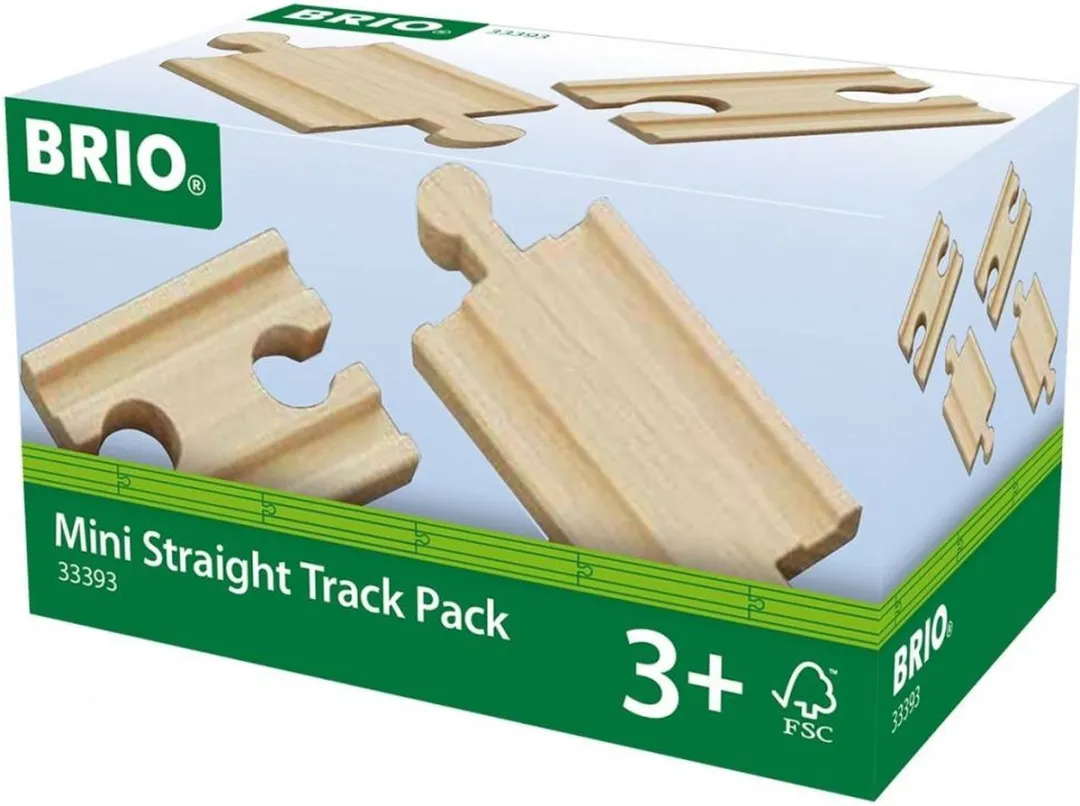 BRIO Korte Rechte Rails 33393 - 4 Stuks - Multicolor