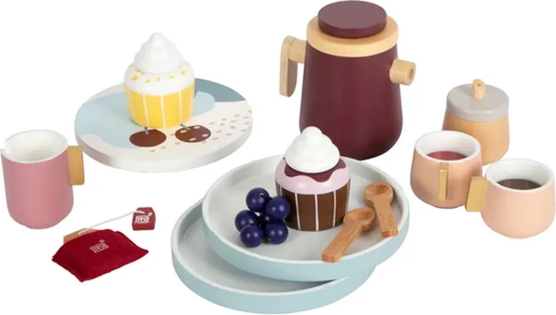 Small Foot Houten Koffie & Theeset Tasty - 16-delig Multicolor - afbeelding 6 van 6