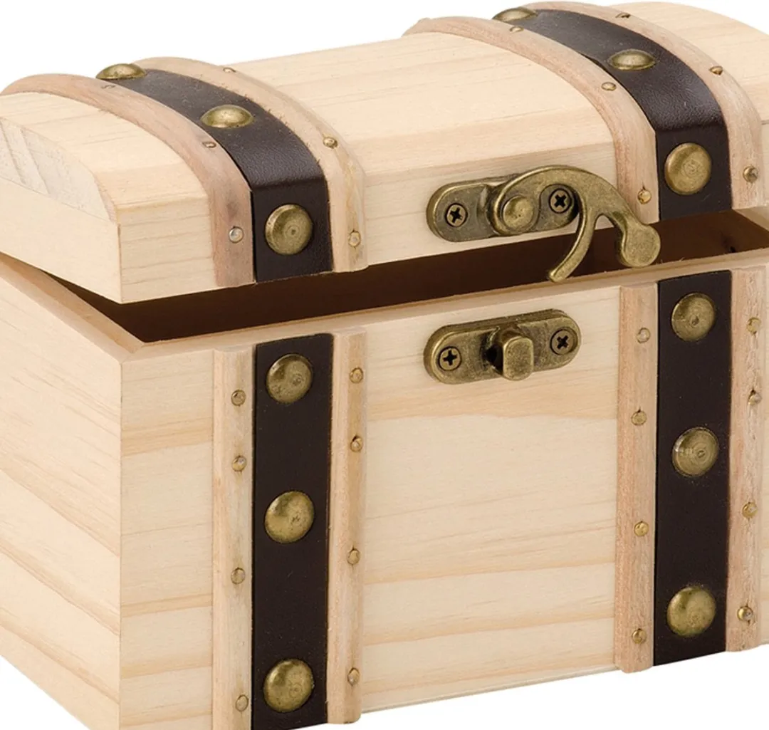 Glorex Hobby Houten Schatkistje Lichtbruin 14x9x9cm