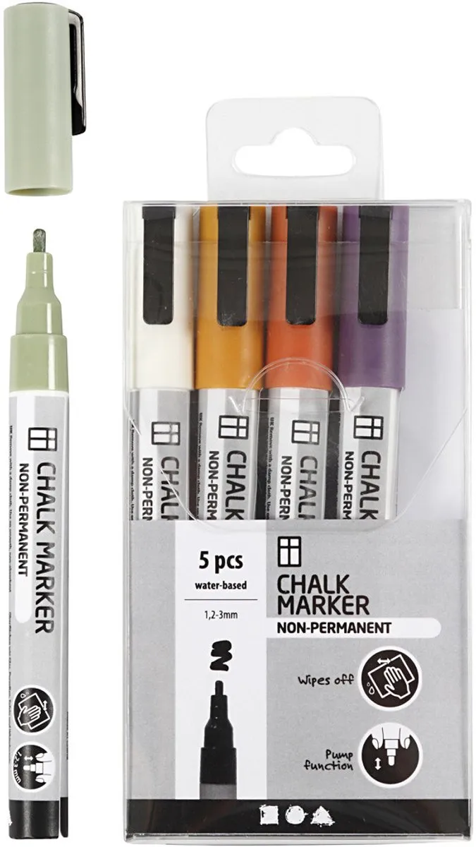 Creativ Company Chalk Markers Set 5 Stuks