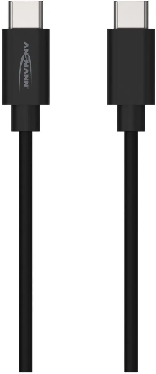Ansmann USB-C kabel data en opladen 120 cm zwart snel laden.