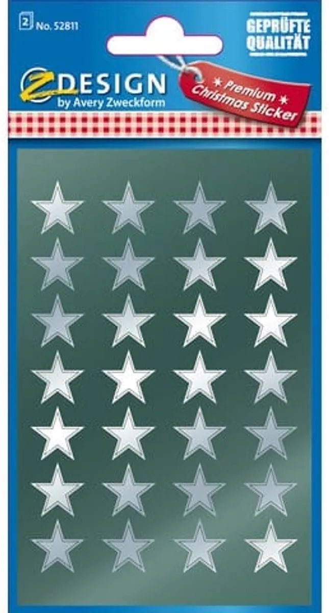 Avery Z-Design Christmas Etiketten A 2 Vel - 56 Stuks - Blauw