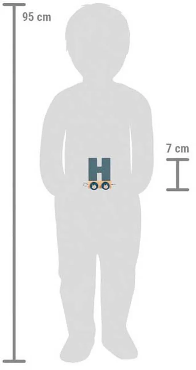 Small Foot Houten Lettertrein Polar H - Multicolor