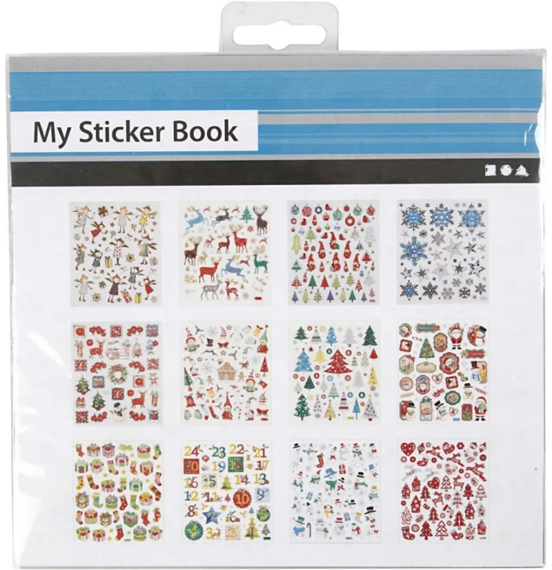 Creativ Company Kerst Stickerboek - Multicolor - 584 Stuks