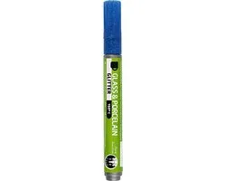 Creativ Company Glas- & Porseleinstiften 2-4mm Blauw Glitter