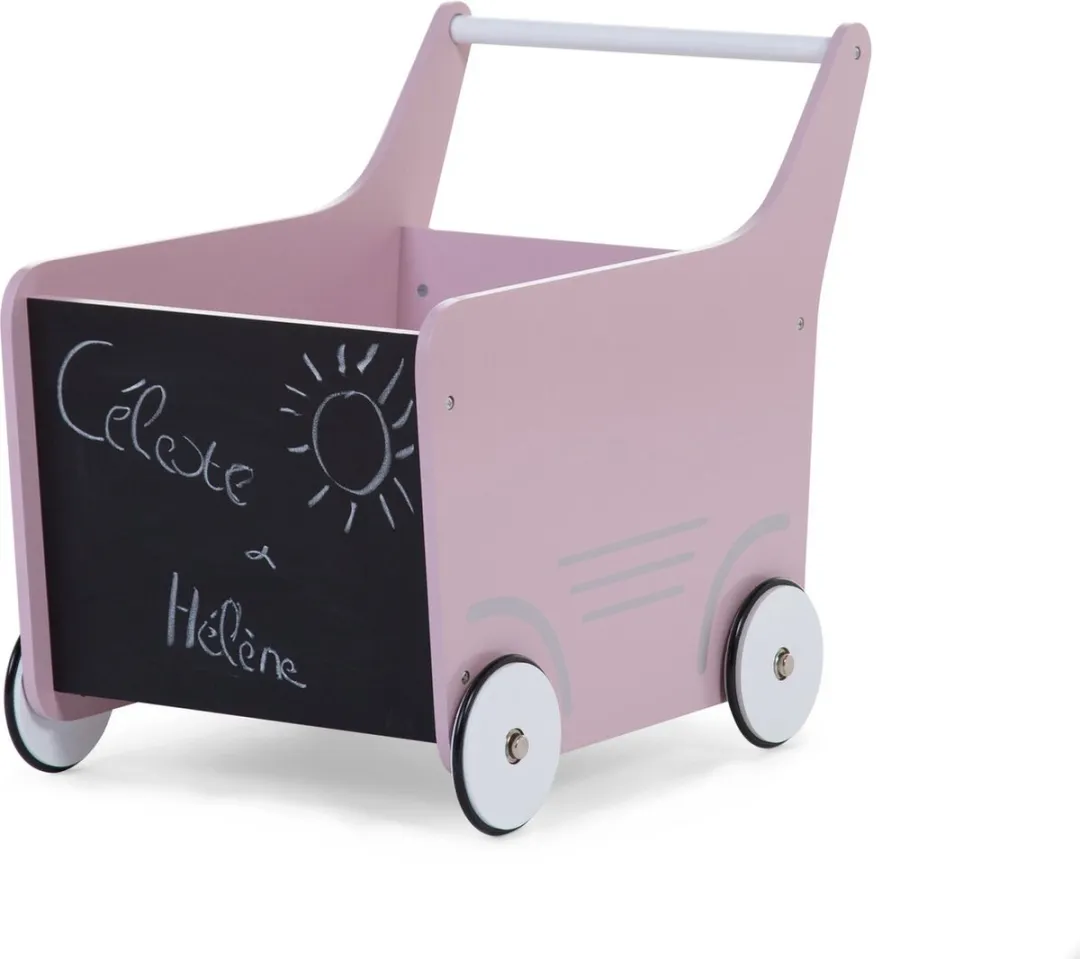 Childhome Loopwagen Hout Roze