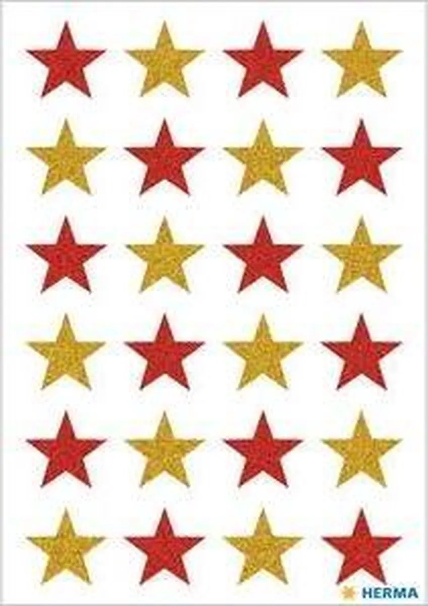 Herma 3732 Stickerfolie Goud/Rood - 24 Stuks