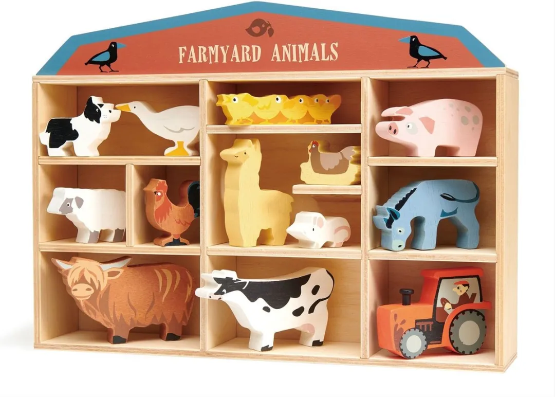 Tender Leaf Toys Boerderijdieren Houten Speelgoed - DA-TLT_8483 - Multicolor