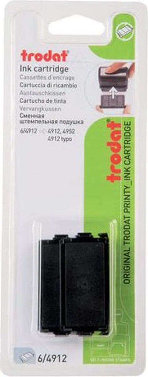Trodat Printy 6/4912 Stempelkussen - 2 Stuks Zwart