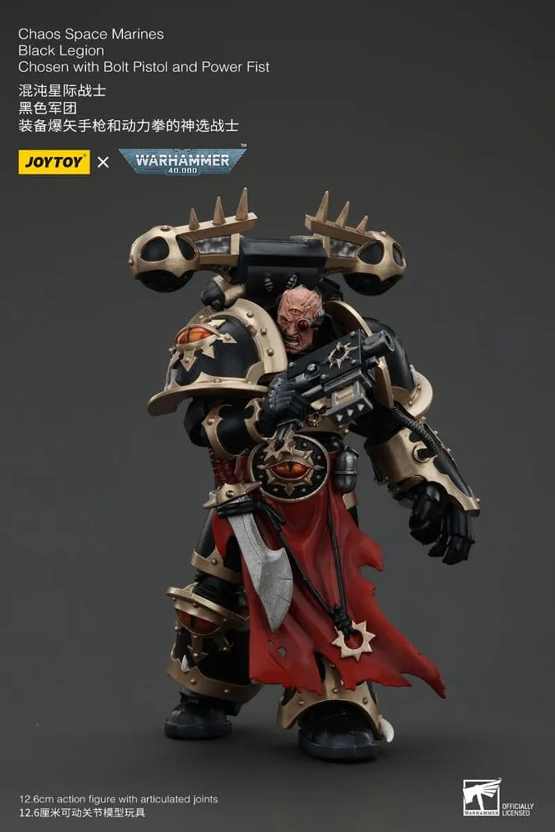 Joy Toy Warhammer 40k Chaos Space Marines Black Legion Chosen JT00966 - 20cm - Multicolor