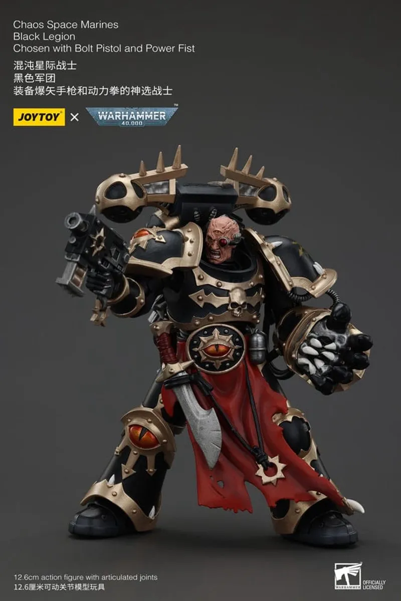Joy Toy Warhammer 40k Chaos Space Marines Black Legion Chosen JT00966 - 20cm - Multicolor