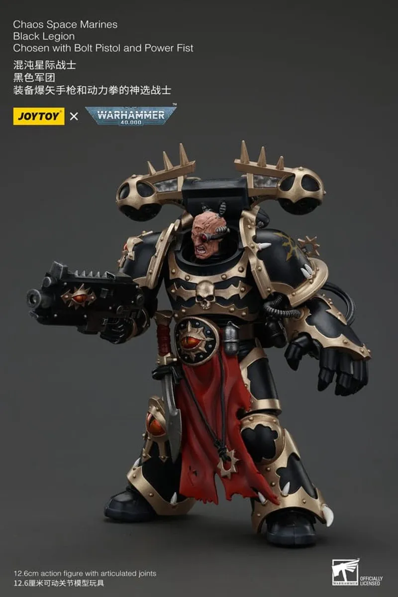 Joy Toy Warhammer 40k Chaos Space Marines Black Legion Chosen JT00966 - 20cm - Multicolor