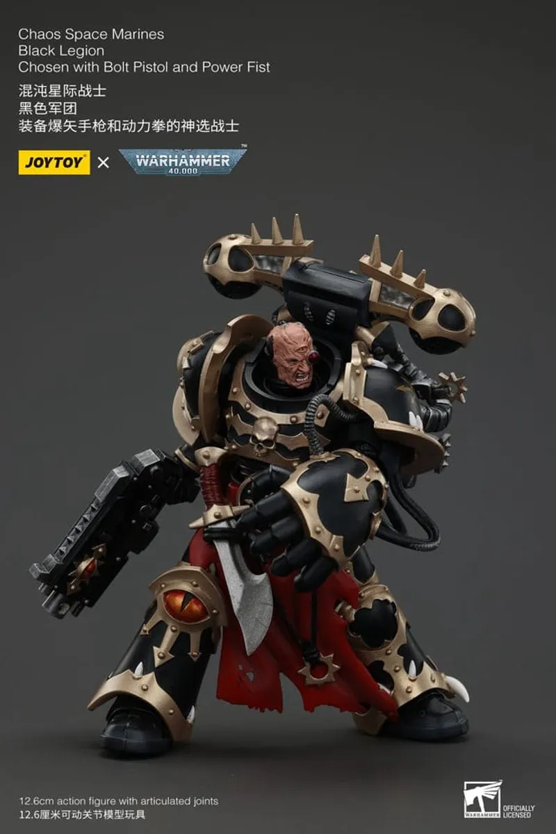 Joy Toy Warhammer 40k Chaos Space Marines Black Legion Chosen JT00966 - 20cm - Multicolor