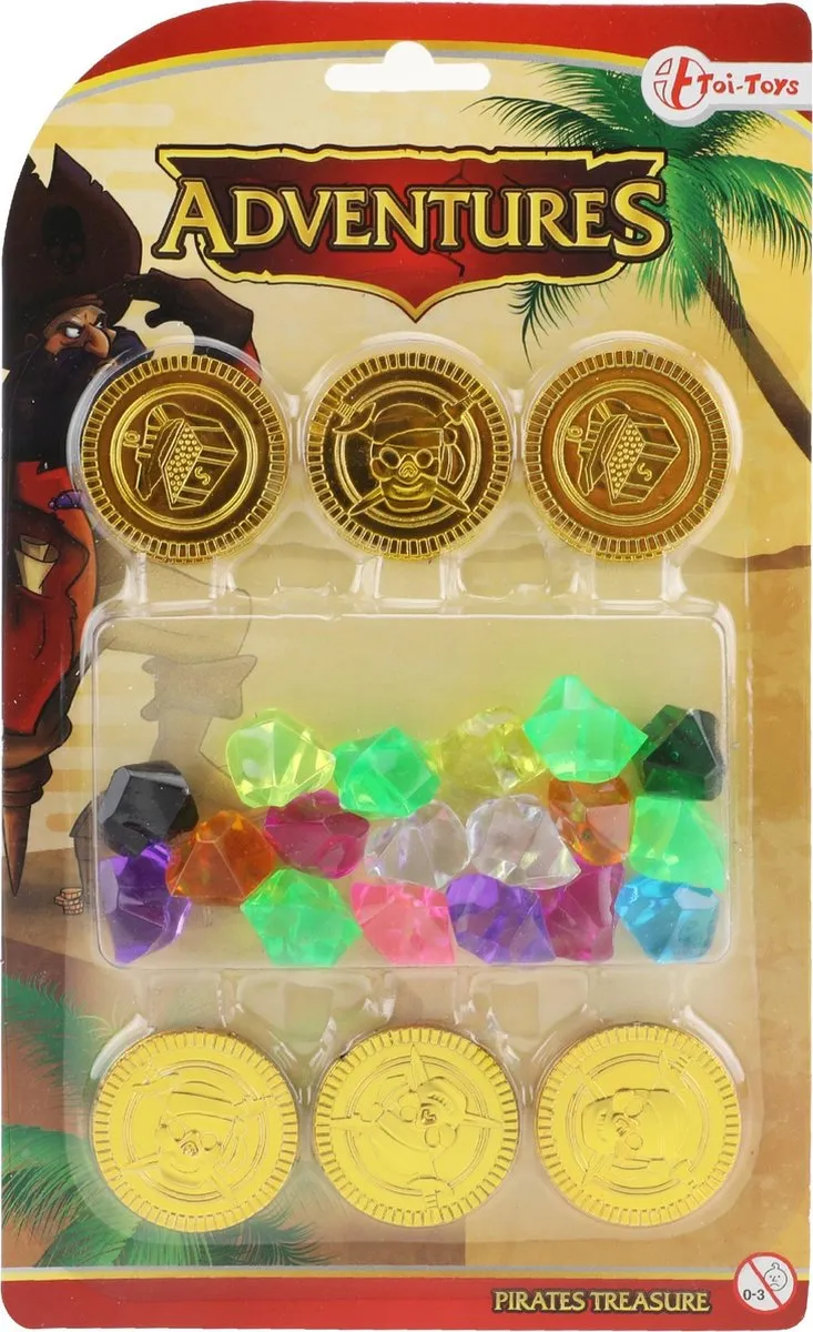 Toi-Toys Piratenmunten en Diamanten - Goud