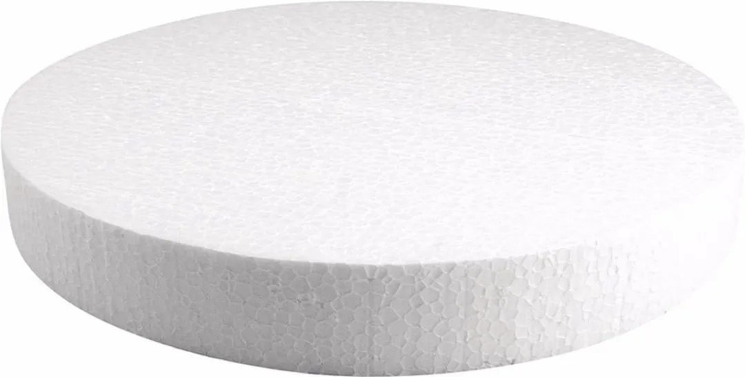 Rayher Piepschuim Schijven Ø20/25/30cm - 4cm dik - 3 Stuks Wit