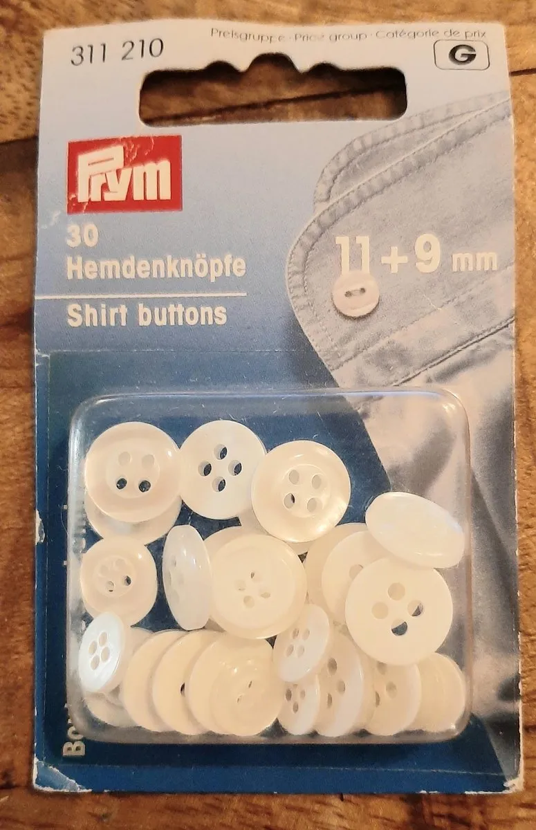 Prym Overhemdknopen 9mm - 30 Stuks - Wit
