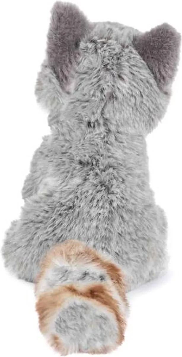 PIA Soft Toys Pluche Wasbeer Knuffel 18cm - Grijs/Wit/Zwart/Bruin