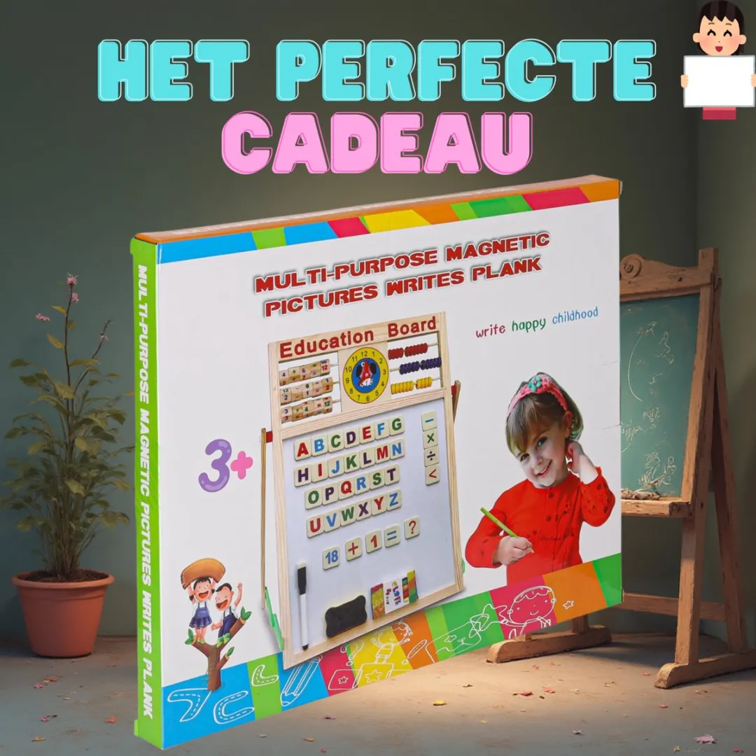 EduPlay Dubbelzijdig Schoolbord Kinderbord - Hout