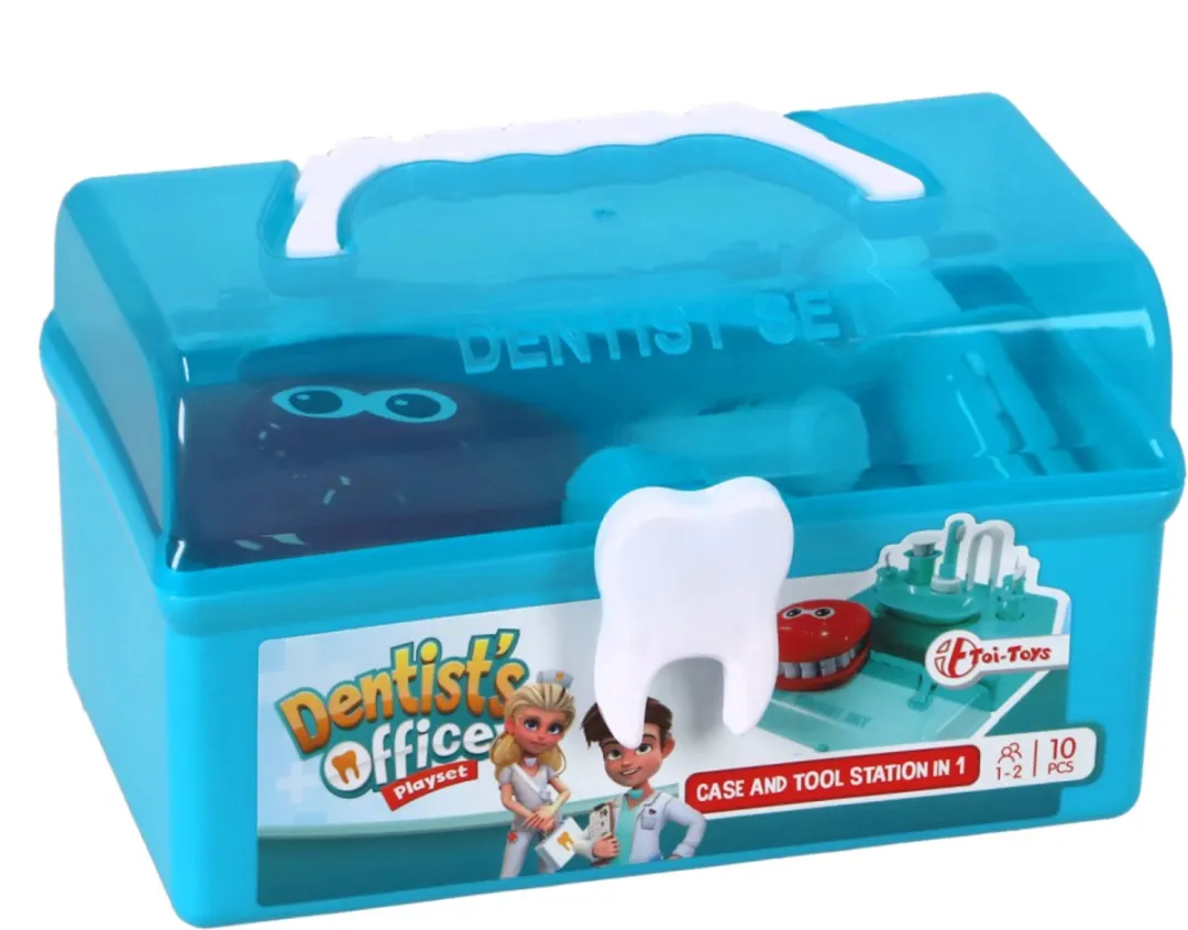 Toi-Toys Tandartskoffer Blauw - 10-delig