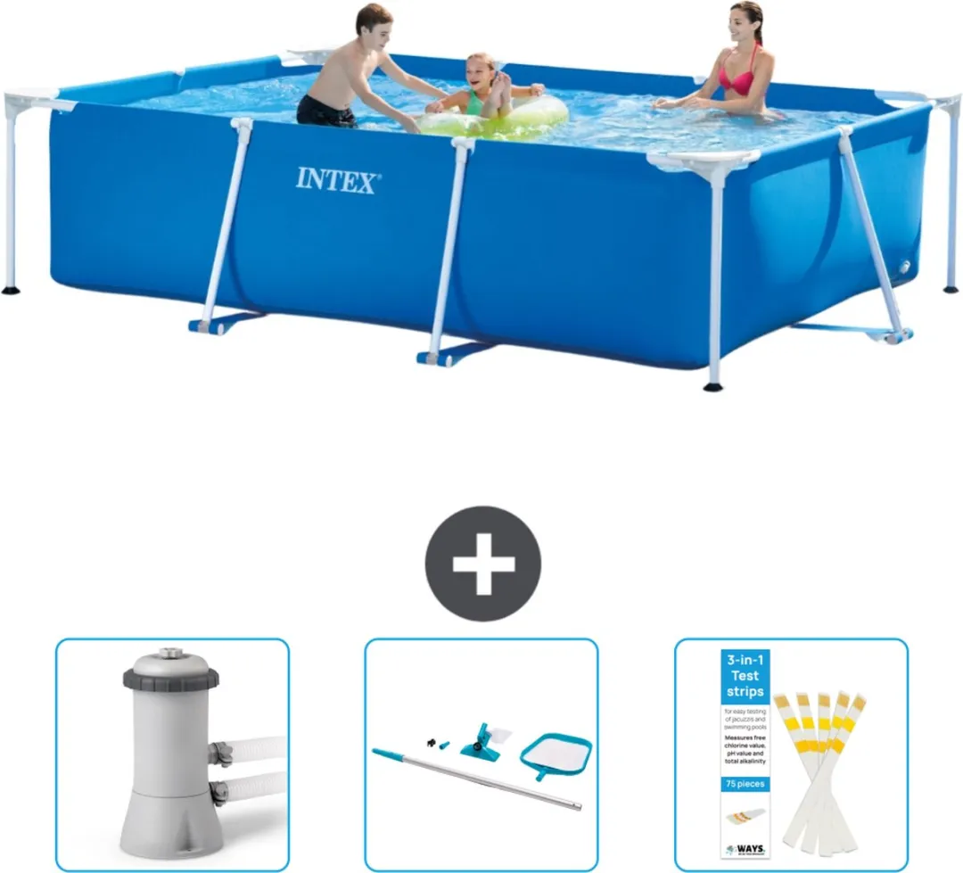 Intex Rechthoekig Frame Zwembad 300x200x75cm Blauw